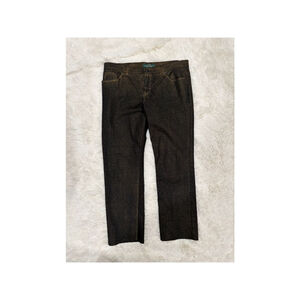 Lauren Ralph Lauren Black Metallic Finish Jeans - Size 14 (EUC)